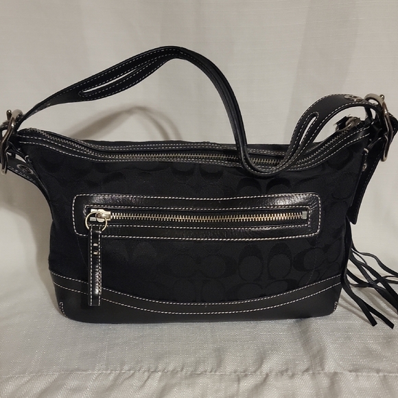 Coach Black Shoulder Bag with Tassel - Picture 2 of 8